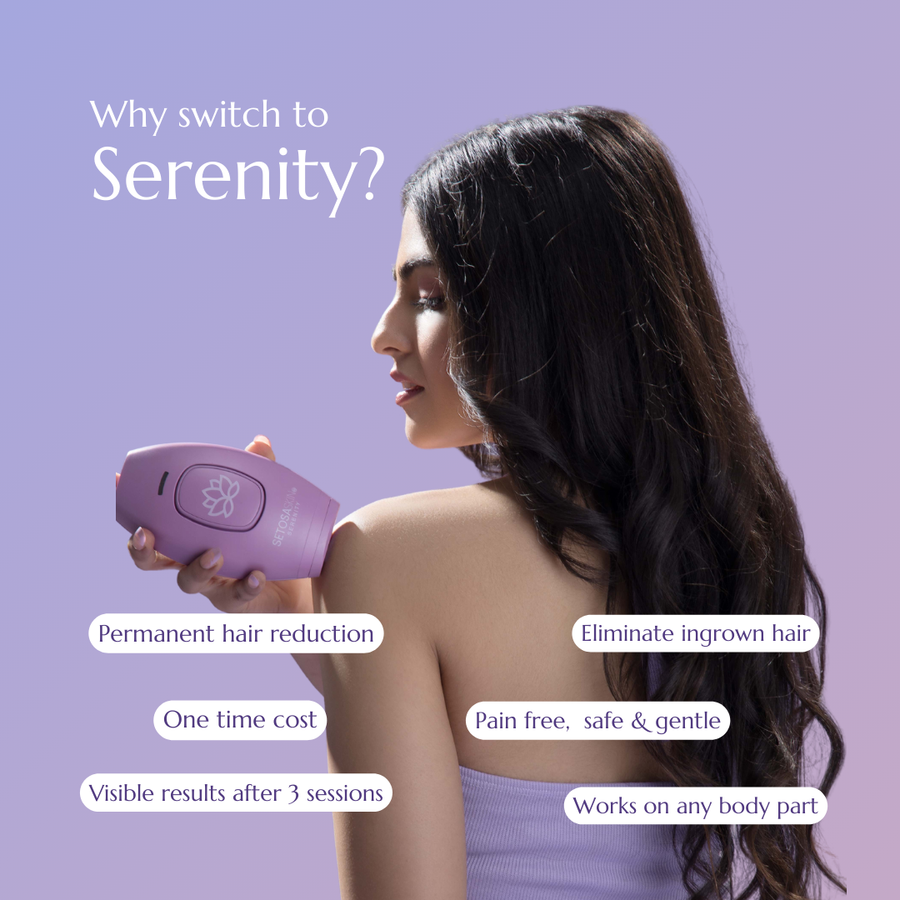 Permanent hair reduction with laser machine. Eliminate hairs. IPL handset works on any body part.