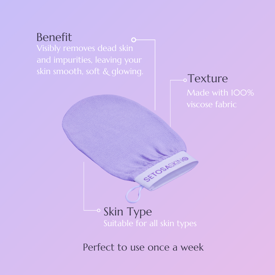 Purple Skin exfoliating glove