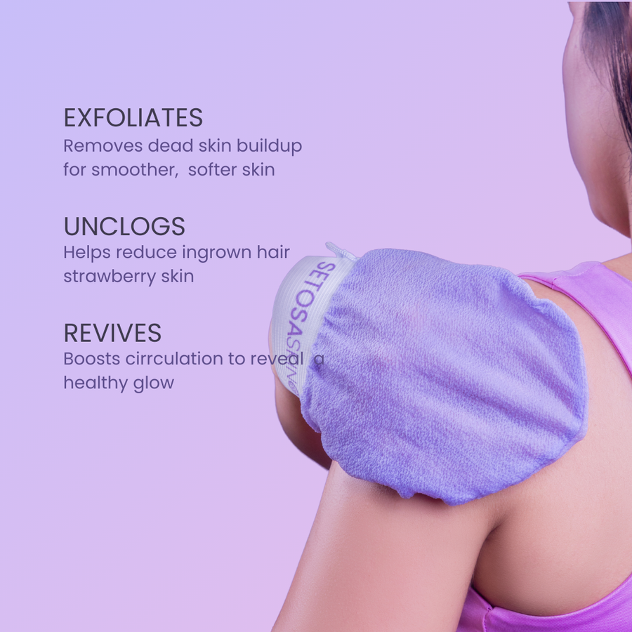 Skin Exfoliating glove unclogs pores, Exfoliates and revives skin